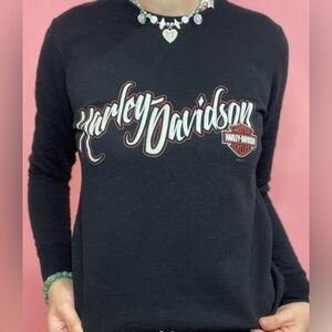 Harley Davidson Women's Black Sweatshirt Barnett El Paso Texas Pullover